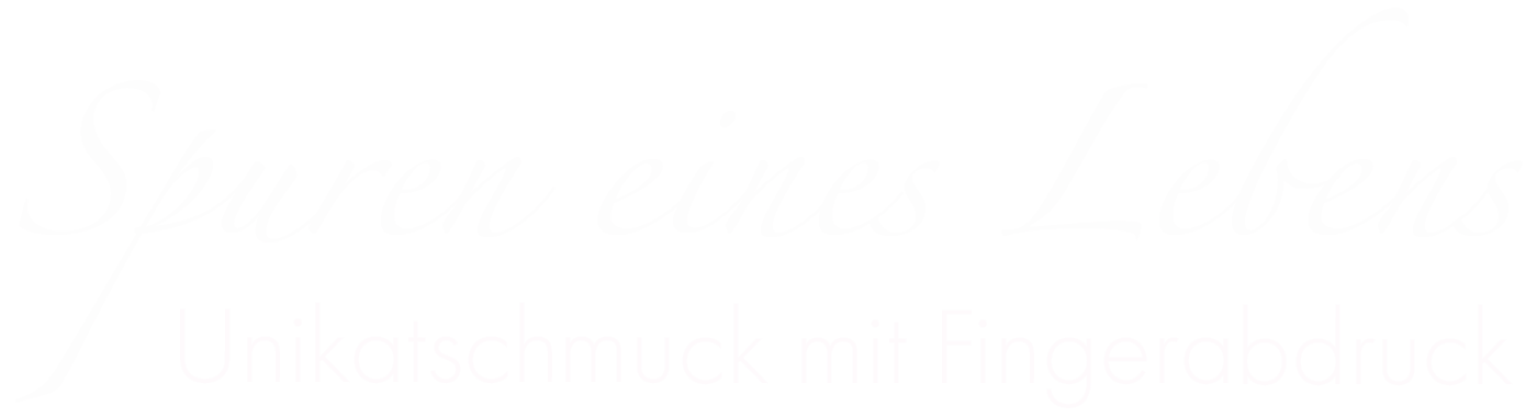 Spuren eines Lebens - Unikatschmuck mit Fingerabdruck